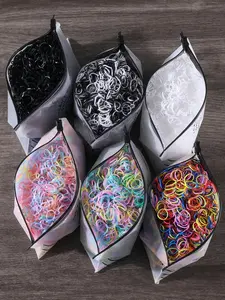 1000pcs-Girl-Mini-0-47-Inch-Diameter-Disposable-Rubber-Hair-Ties-Ponytail-Holders-Hair-Accessories-Suitable-For-Daily-Use-Rubber-Band-Hair Rubber Bands