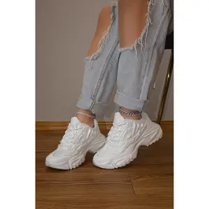 Ayanami - Women's Lace-Up Chunky Sneakers, Comfortable Platform Shoes, Trendy Footwear, Everyday Stylish Sneakers, Urban Style, Breathable