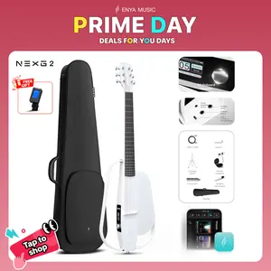 【Music, Evolved.】Enya NEXG 2 Basic Acoustic-Electric Guitar Carbon Fiber Travel Guitar Smart Acustica Electric Guitarra for Adults with 50W Wireless Speaker, Footswitch, and Gigbag  Christmas Gift, TikTokShopHolidayHaul