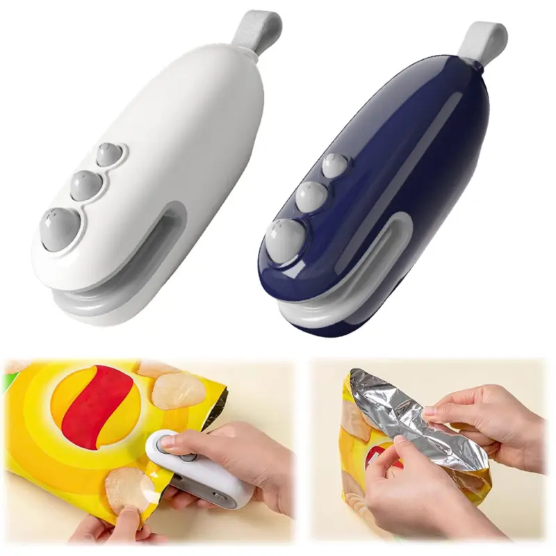 1 PCS Rechargeable Mini Heat Sealer – Portable Household Chip Bag Sealing Machine, Compact Handheld Design, Easy One-Touch Operation, Ideal for Snack Bags, Plastic Pouches & Foil Packaging, Keeps Food Fresh, Perfect for Kitchen, Travel & Daily Use