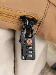 3-Digit Password Lock, Capybara Pattern Keyless Waterproof Hanging Padlock for Luggage Backpack Pencil Case, Cartoon Security Lock