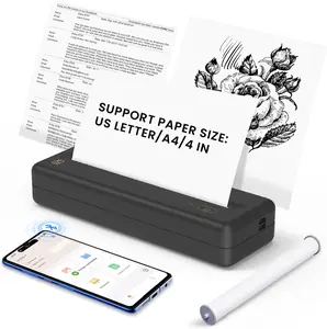 HPRT MT810 Portable Printer - Wireless Bluetooth Printer for Travel, Mobile Office, School, Home