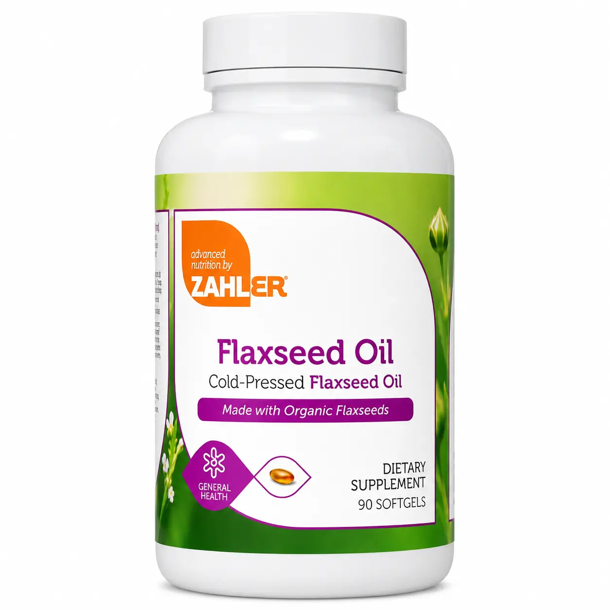 Zahler Organic Flaxseed Oil Softgels 1000mg – Healthcare Dietary Natural Plant-Based Omega-3 ALA Supplement – Cold-Pressed, Non-GMO, Gluten-Free, Kosher – 90 Softgels