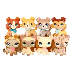 Cute Miniature Dog Figure Animal Dog Characters Toys, Figures Educational Dogs Animals for lps Birthday Christmas Easter Cake Topper Decorations