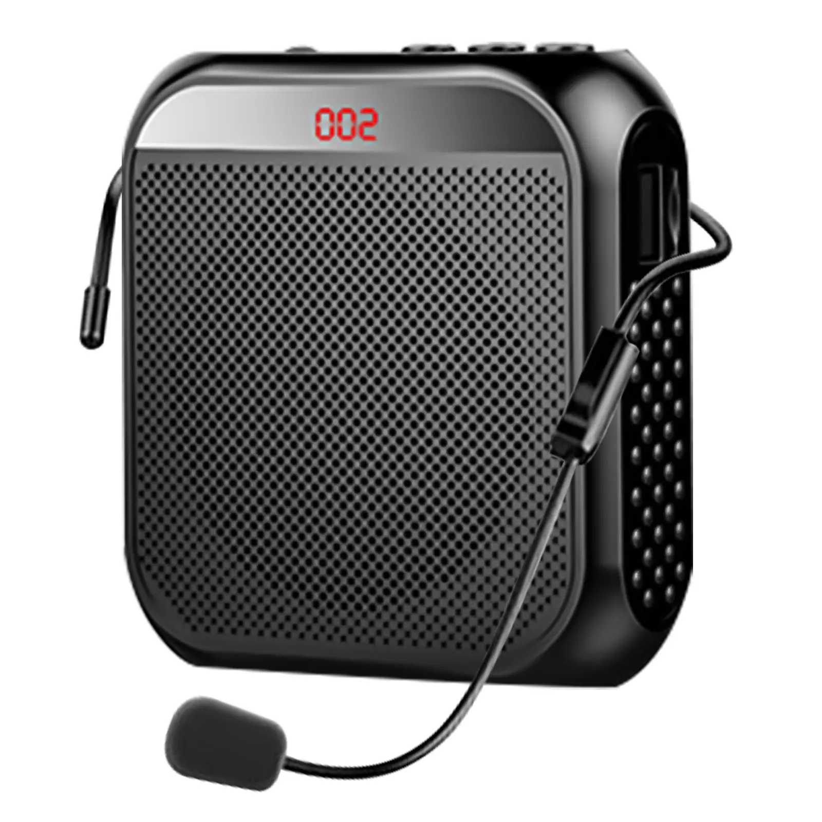 Portable Voice Amplifier Microphone Speaker with 2200mAh Rechargeable Battery, ABS Plastic Build, High-Power Output, Memory Audio Card Slot, Compact Size, Charging Function - Coaches' Public Address System for Outdoor Events