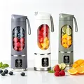 Cordless Mini Blender, USB-Charge Smoothie Maker - 12-Blade Motor, 450ml ABS Plastic Leak-Proof Compact Multifunctional Juice Blender for Travel, Gym, Home Supplies, Party Gift Option