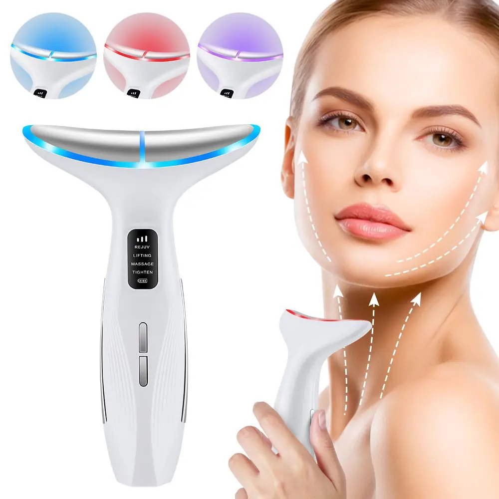 1 beauty device, three modes of micro current neck beauty device, lifting and firming massage vibration to reduce neck skin lines