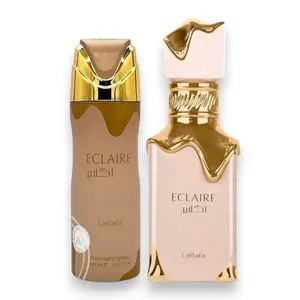 Lattafa Perfumes | Eclaire | Eau De Parfum + Perfume Body Spray | Unisex Fragrance | 300 ML - 3.4 oz | Sweet - Caramel & Vanilla Notes