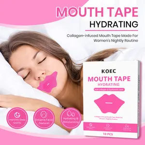 Sleeping Mouth Tape Hydrating & Moisturizing Tape - Royal Plump Edition - Collagen Lip Mask Anti-Wrinkle, Anti-Aging, Firms & Hydrates Lips, Pink, Hylauronic Acid, Vitamin E, Moisture, Lip Treatment, Lip Product