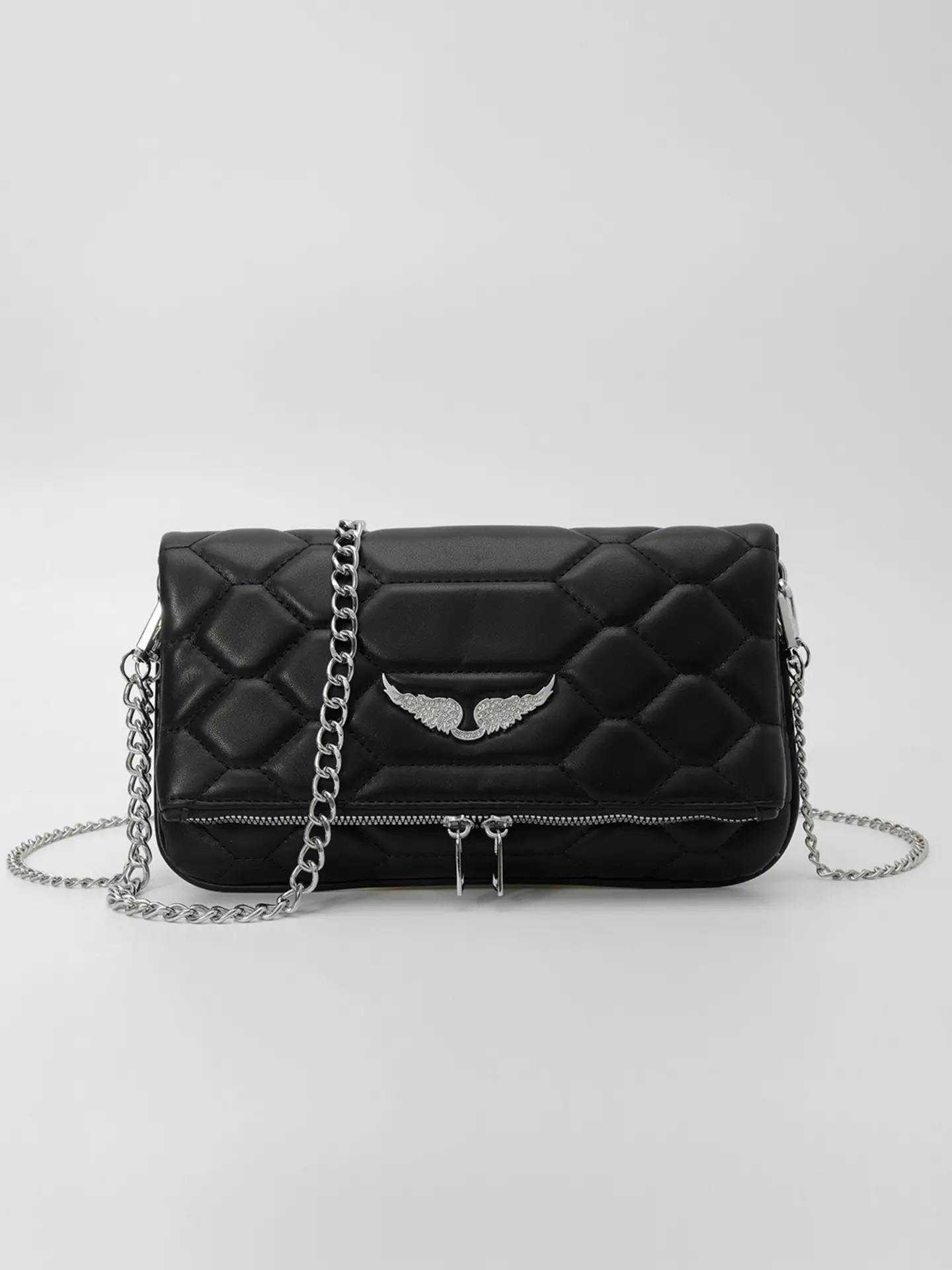 Elegant Solid Color Commuter Crossbody Bag, Large Capacity Fashion Chain Purse, Versatile Daily Use Pillow Bag, High-End Stylish Accessory, Crossbody With Chain, Chic Chain Crossbody, Chain Crossbody Bags