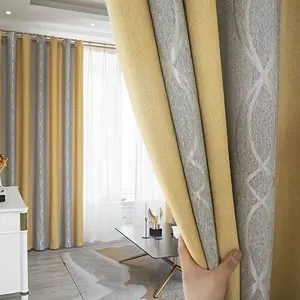 1pc Modern Minimalist Striped Sunshade Cotton Linen, Thickened Light Blocking Home Decoration Curtain Drapes for Living Room Bedroom Balcony