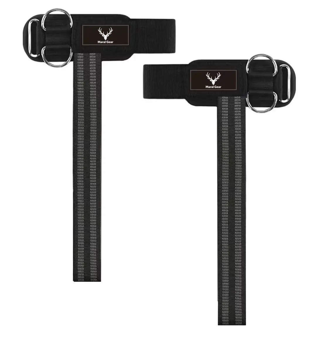 Reinforced Double D-Ring Lifting Straps - Uniform Force Distribution, No Sliding, Tear Resistant, High Load Capacity for Cable Machine, Strength Training