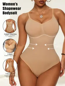 Women's Seamless Body Shaping Shapewear One-Piece Underwear, No Steel Cup Soft Comfortable Breathable, Adjustable Thin Straps, All Seasons Wear