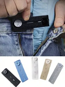 Waistband Extender Buckle,Belt Extender With Elasticity, Interlocking Waist Extender Buttons,Elastic Waistband Extenders, DIY Garment Accessories for Men and Women,Seamless for Jeans and Pants, Easy Fit Button Design, Adjustable Buttons