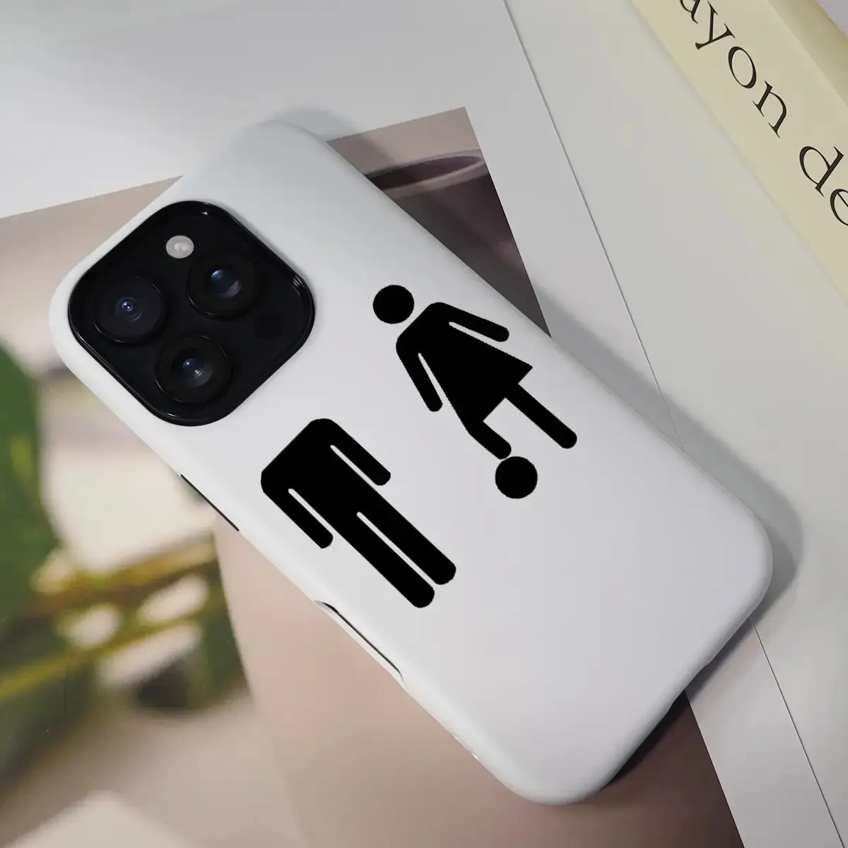Elegant 2-in-1 phone case with a stick figure design, compatible with iPhone models 16 Pro Max, 16 Pro, 16 Plus, 16, 15 Pro Max, 15 Pro, 15 Plus, 15, 14 Pro Max, 14 Plus, 14 Pro, 14, 13 Pro Max, 13 Pro, 13, 12 Pro Max, 12 Pro, 12 Pro, 1.