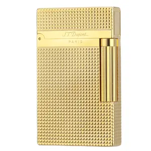 Dupont 1:1 Gold Diamond Engraved Metal Luxury lighter (NO FUEL) Ping sound gift bf Dupont 1:1 Gold Diamond Engraved Metal Luxury lighter (NO FUEL) Ping sound gift bf