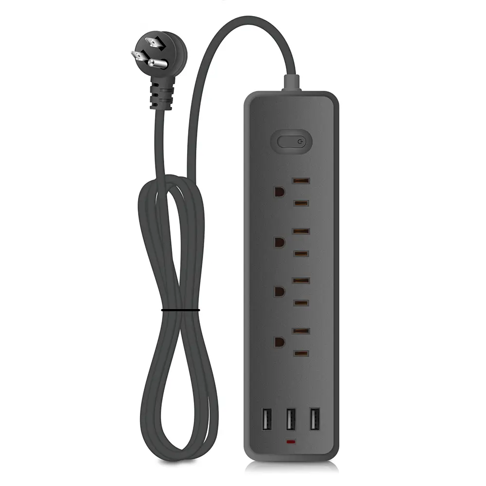 Smart USB Power Strip - Wide Socket Spacing, 1700J Surge Shield, Quick Charge for Phones, Tablets & Home Office Workstation Gadgets (Solves Charger Blockage Issue) universal