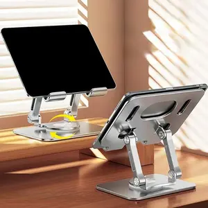 Portable Rotatable Tablet Stand, Foldable Adjustable Height Desktop Bracket, Suitable For 4.7 Inch To 12.9 Inch Devices, Tablet Holder Stand