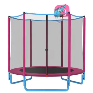 YORIN Home Indoor Outdoor Rose Mini Trampoline Reinforced Thickened Children's Trampoline Large Toys Fitness Trampoline 66'' Early Education Sports Toy Safety Guardrail Anti-fall Design Trampoline outdoorfun christmas  gifts  for  toddlers