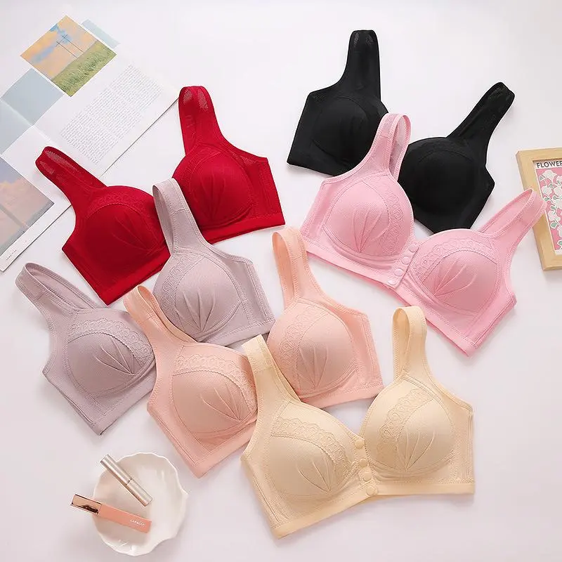 Front Closure Wireless Full Coverage Everyday Comfort Bra Jacquard Push-Up s inaros pushup