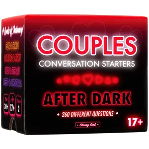Couples Conversation Starter Card Game for Adults - 260 Spicy & Romantic Questions for Relationships - Intimacy Date Night Idea - After Dark