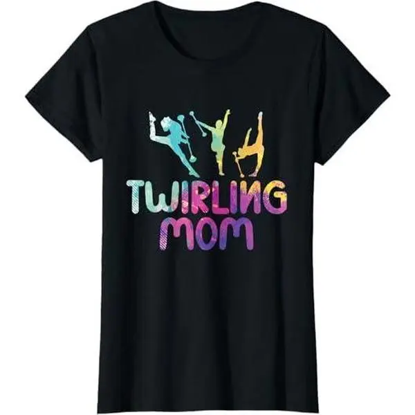 Twirling Mom Twirlers Majorette Baton Twirling Dance T-Shirt