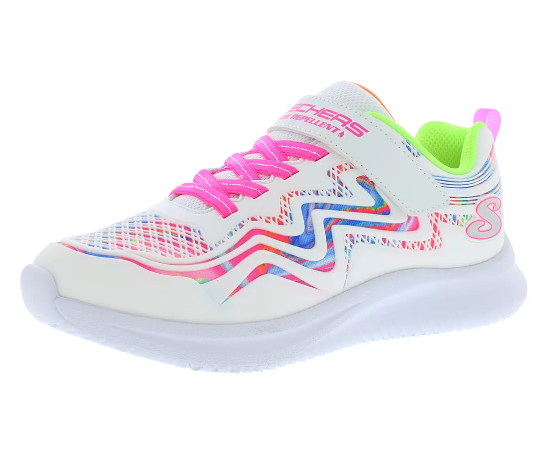 Skechers Jumpsters Hydro Swirls PS Girls' Casual Athletic Trainers - 1 Pair Multi-Size Sneakers Shoe for Everyday Wear, Kids' Sport Footwear