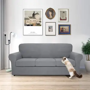 Stretch Sofa Slipcover Sets (2/3/4-Piece), 1/2/3-Seat Jacquard Couch Cover Sets For Living Room, Office