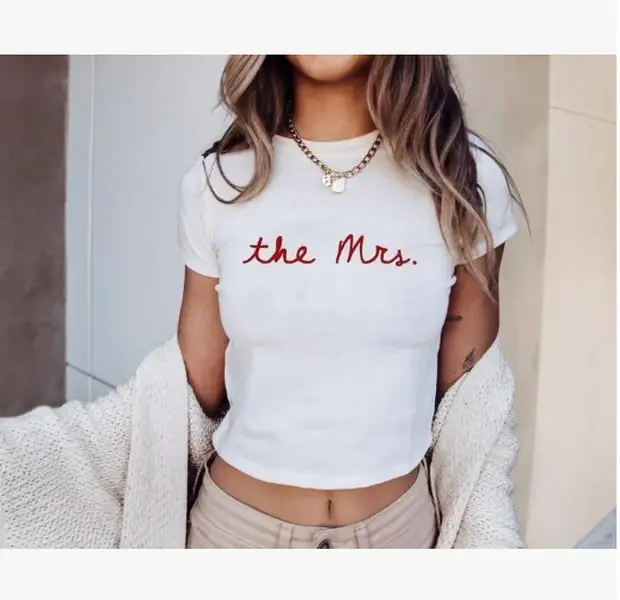 The MRS Tshirt, Custom Bride Tshirt, Wedding Gift for Her, Newlywed Bridal Shower Gift