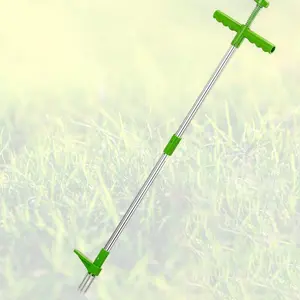 2024Manual Weed Remover, Multifunctional Aluminum Tube Grass Puller, Portable Weed Removal Tool, Non-slip Garden Tool for Outdoor Garden