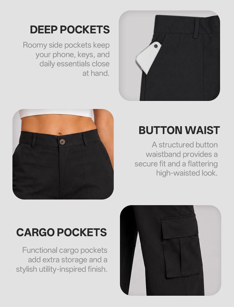 JOJOANS Women's Quick Dry Cargo Capri Pants with 6 Pockets, Lightweight Hiking Pants for Women, Elastic Waist Drawstring Outdoor Travel Capris, Breathable Casual Summer Pants for Camping, Walking, Vacation, Beach, Everyday Wear