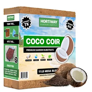 Coco Coir Brick (11lbs) - 100% Organic Coco Coir Block (5kg)