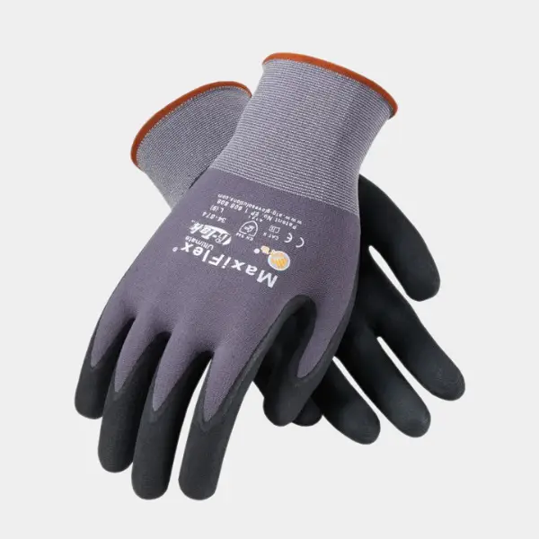12 Pairs - MaxiFlex PIP 34874, MaxiFlex Ultimate Gloves, Micro Foam Nitrile, MaxiFlex Endurance Knit Gloves, Ultimate Glove For Precision & Protection