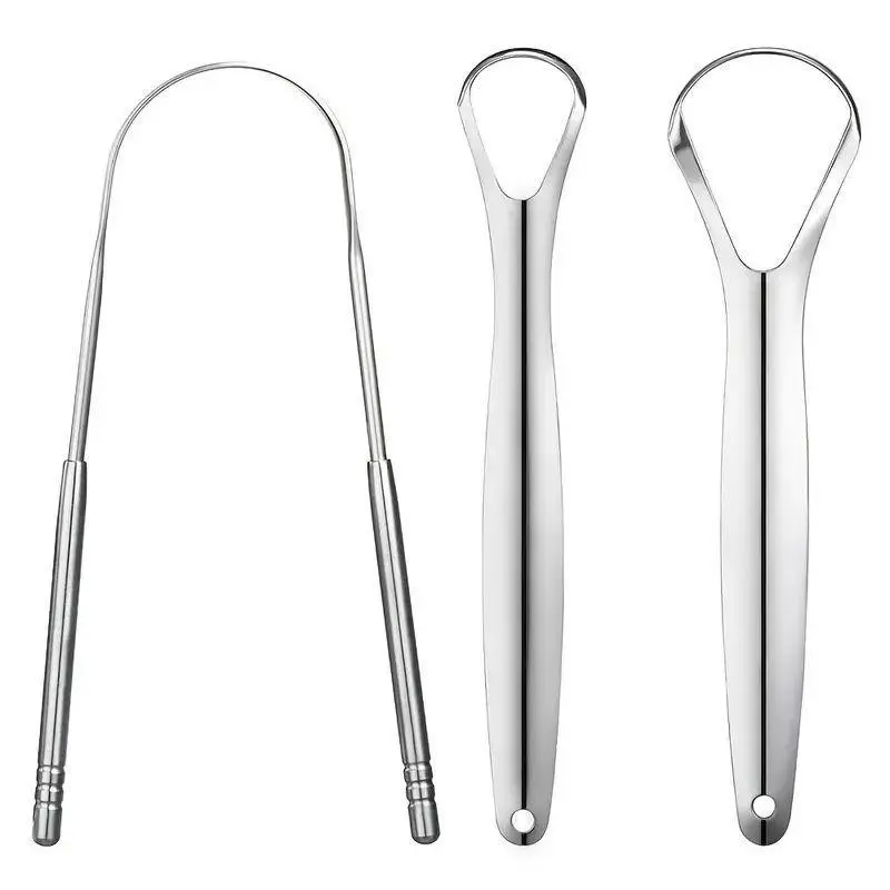 Stainless Steel Tongue Scraper, U-Shaped Oral Cleaner, Colorful Box Packaging, Effective Tongue Cleaning Tool for Oral Hygieneoral hygiene kit