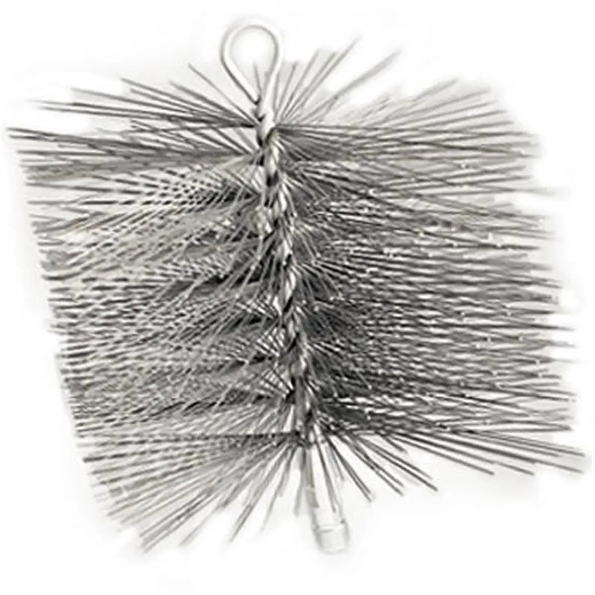 212 MAIN Square Wire Chimney Brush - 7x7 in Oil-Tempered Single Spiral, Versatile Cleaning Supplies, Home Care Tool for Chimney Maintenance