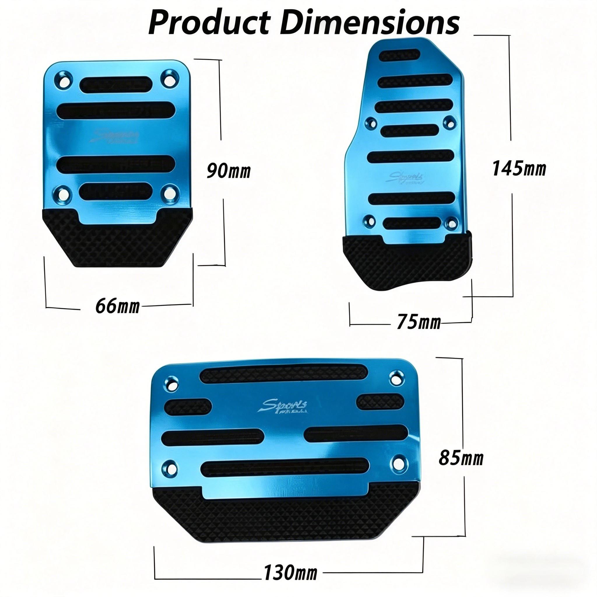 Non-Slip Car Pedal Covers Performance Aluminum Alloy Gas Brake Pedal Pads Universal Fit Anti-Slip Car Pedal Decor Upgrade Your Driving Experience Must-Have Car Accessory for Car Enthusiasts