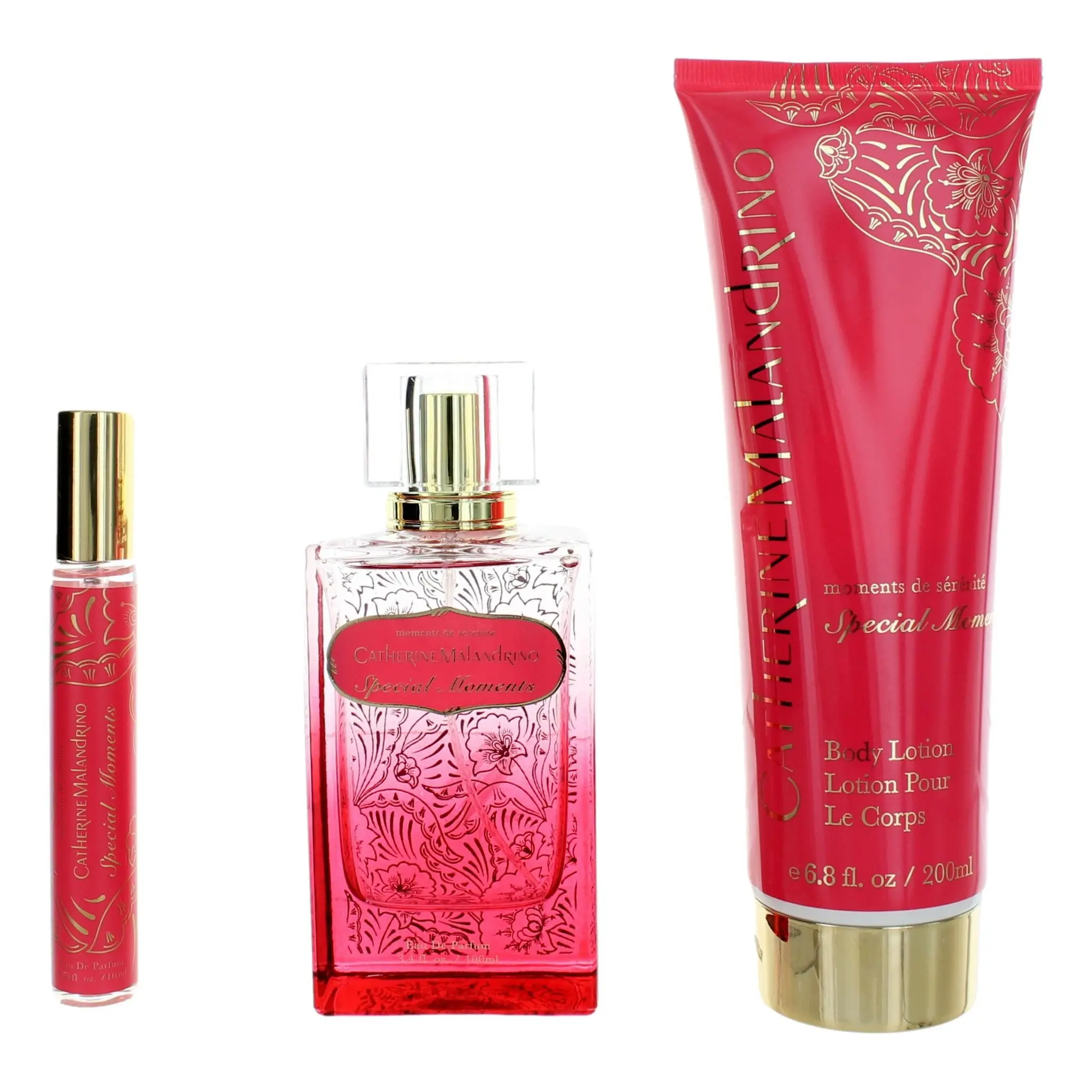 Special Moments by Catherine Malandrino Women's 3-Piece Fragrance Set - Citrus Scented, Confidence-Building, Feminine, Floral Perfume, Fresh Beauty Gift Set, Citrus Scented Fragrance Sets, Confidence-Building Fragrance Sets