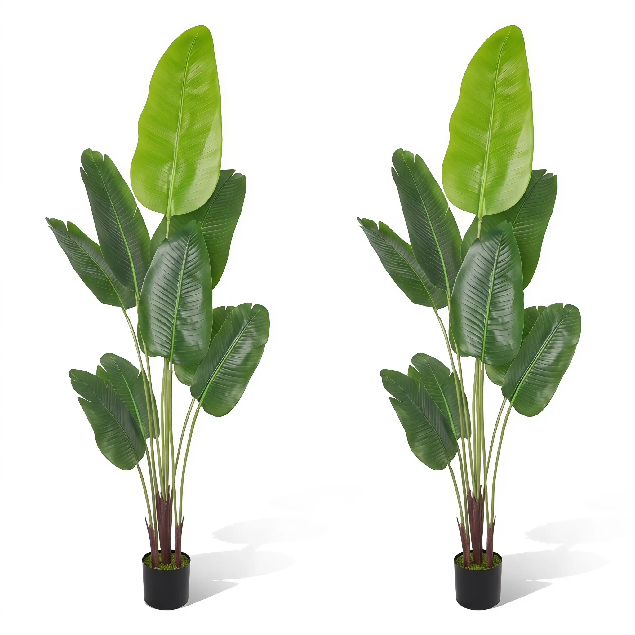 6-ft Realistic Artificial Bird of Paradise Plant - 13-Trunk Fake Banana Leaf Silk Floor Plant, Suitable for Living Room & Office Decoration (1 Package)，outdoor artificial plants，home decor，outdoor decor summer waterproof resistant uv artificialplants