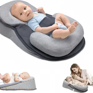 Newborn Baby Nursing Feeding Pillow 0-3 Months, Anti-Reflux Newborn Wedge Pillow, Detachable Bottle Feeding Pillow Care ()