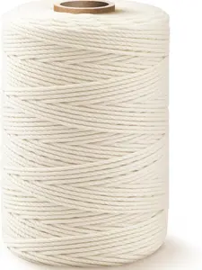 Cotton Butcher Twine String Soft Food Safe for Cooking Craft Baker Kitchen Meat Turkey Sausage Roasting Gift Wrapping Gardening Crocheting Knitting