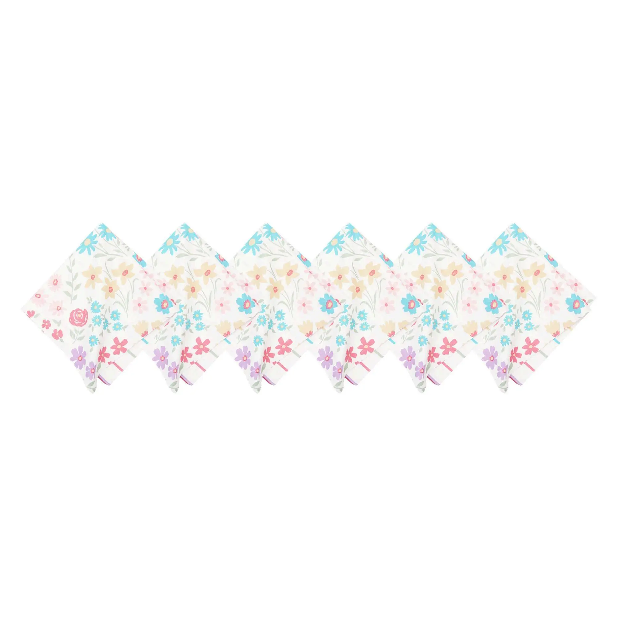 Bunnies & Blooms Napkin Set of 6 by Valerie
