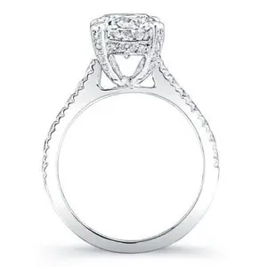 Pave on the Prong Engagement Ring