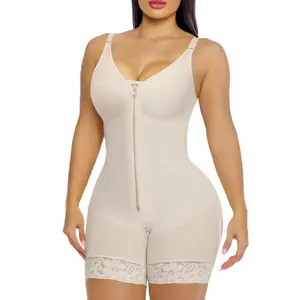 Fajas Colombianas shapewear for Women Tummy Control Butt Lifter Shaper with Zipper Crotch detachable shoulder strap Summervibes