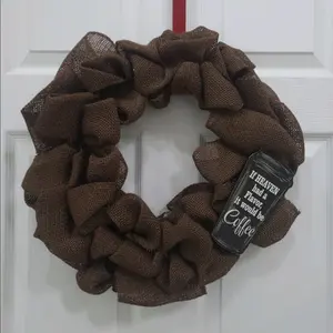 coffee burlap wreath