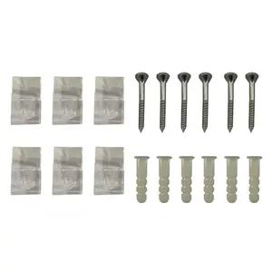 Project Source 6-Pack Plastic 1/8-in Mirror Clips for Home Improvement