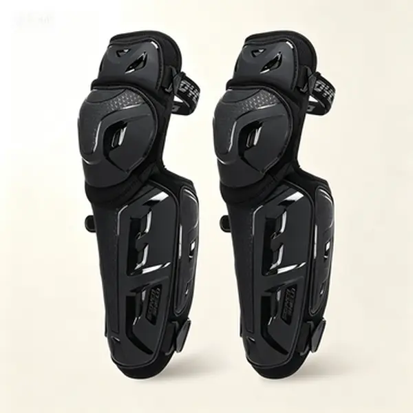 CE Level 1 Men's Motorcycle Knee Pads (2 Pcs) - Polyester, 45°-180° Flexibility, 3D Impact Absorption, Adjustable Bands, Ergonomic Design, Dual-Density Foam, 3-Stage Structure, Shin Guards for Dirt Bike Racing