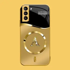 Suitable for [Galaxy S21+ 5g] high-end MagSafe phone case，Choose from any of the 26 letters， The pattern features a printed effect and is not 3D-dimensional YM99