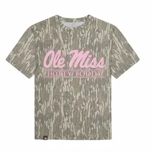 Ole Miss Bottomland Camo Mossy Oak Washed Out Camo Tee, Treestand Camo Tee, Camo T-Shirt Unisex Outdoor, 3D Camo Style T-Shirt, Mossy Oak Washed Bottomland Mallard Tee,