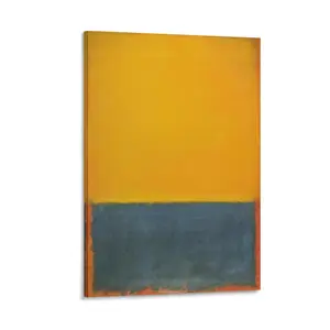 Abstract Art Print Mark Rothko-Inspired Yellow Gray Rectangles Wall Decor, Canvas Poster Gift for Home Office Decorative Artwork. Poster Canvas Wall Art For Bedroom Decor Bar Office Room Decor Gift