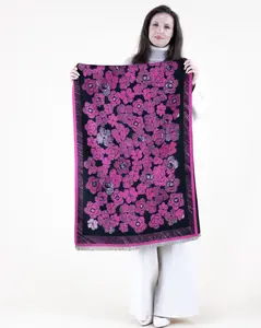 Elegant Rosette Bunches Scarf – Elegant Floral Printed Wrap for Women in Versatile Colors